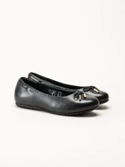 Dasia - Line - Svarta ballerinaskor i skinn
