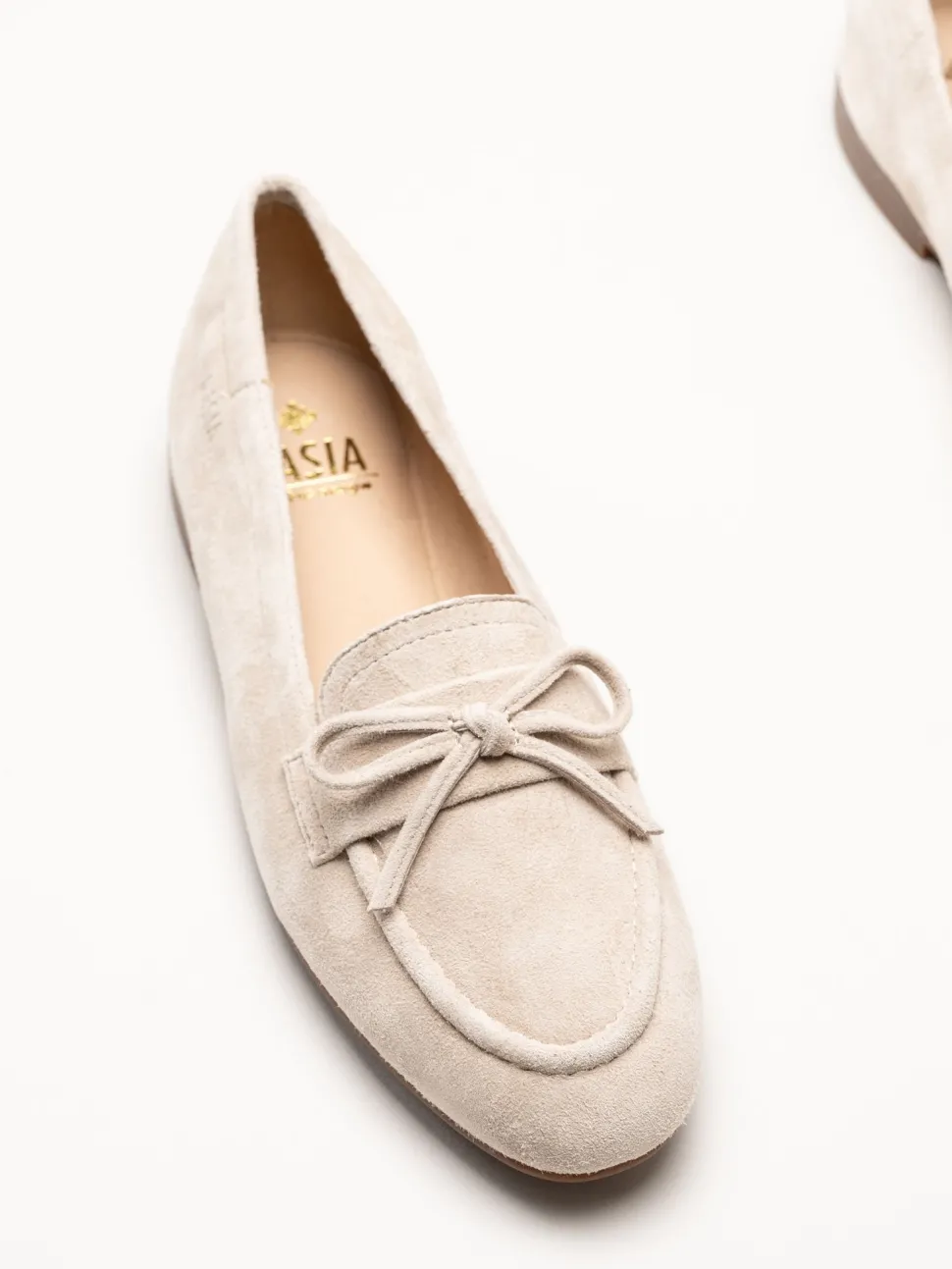 Dasia - Shelly - Beige loafers i mocka
