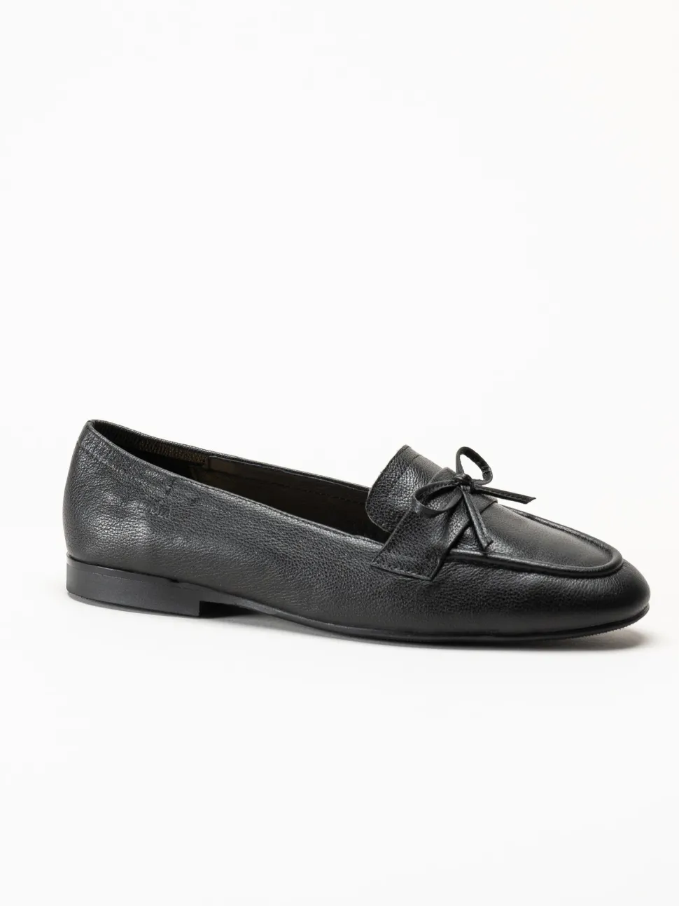 Dasia - Shelly - Svarta loafers i skinn