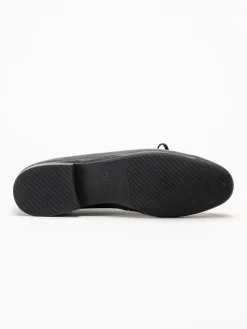 Dasia - Shelly - Svarta loafers i skinn