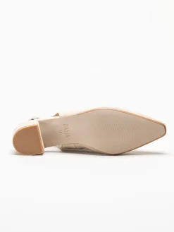 Dasia - Verbena - Beige slingback pumps i mocka