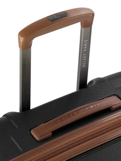 Delsey - Flanerie se L Checked Spinner - Mörkbrun expanderbar resväska