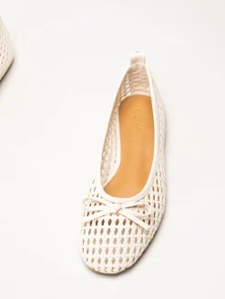 Duffy - Beige flätad ballerinaskor