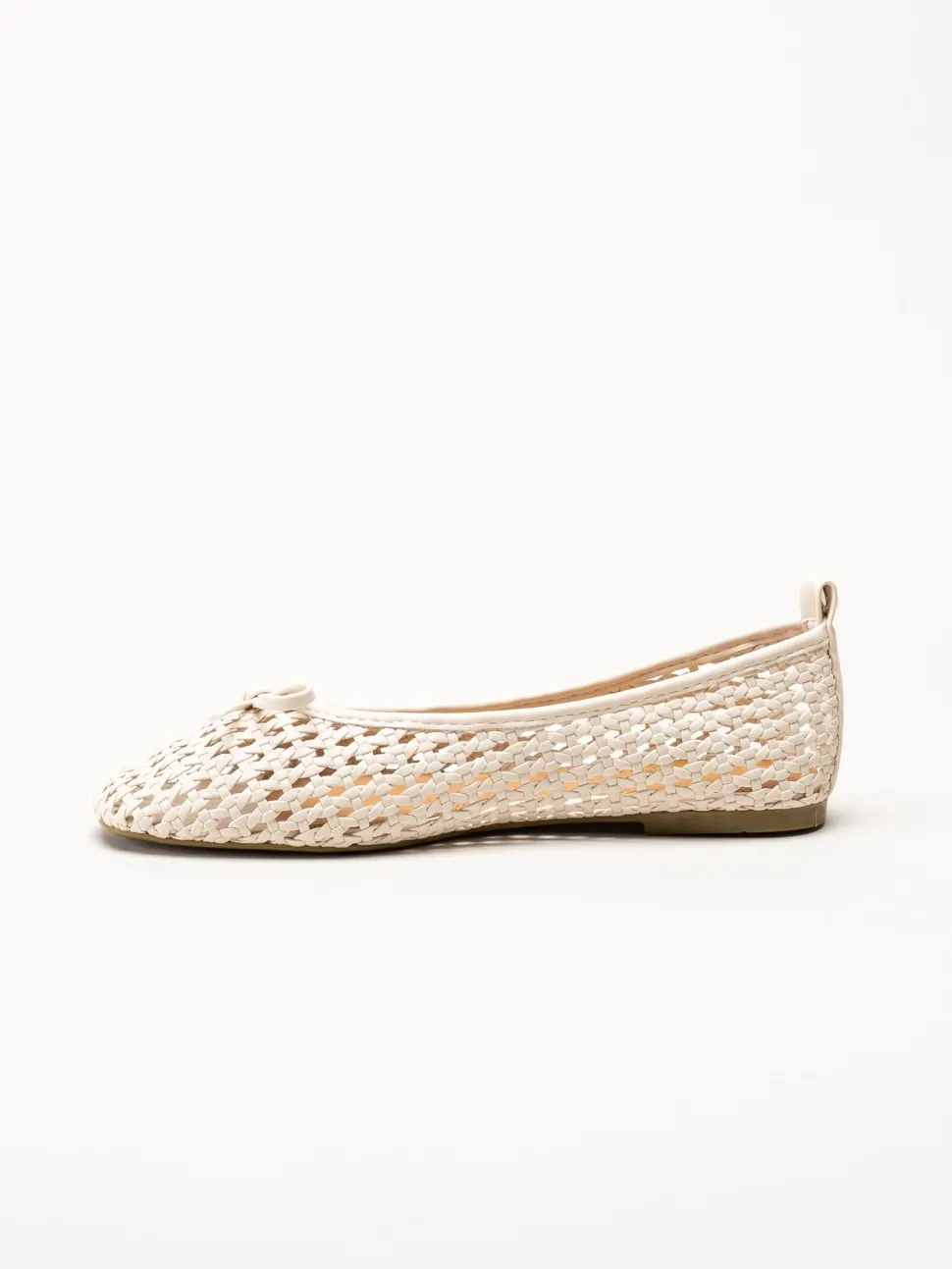 Duffy - Beige flätad ballerinaskor