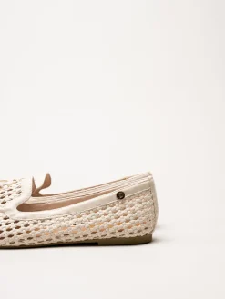 Duffy - Beige flätad loafers