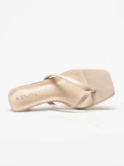 Duffy - Beige mules med tårem