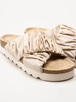 Duffy - Beige slip in sandaler i textil