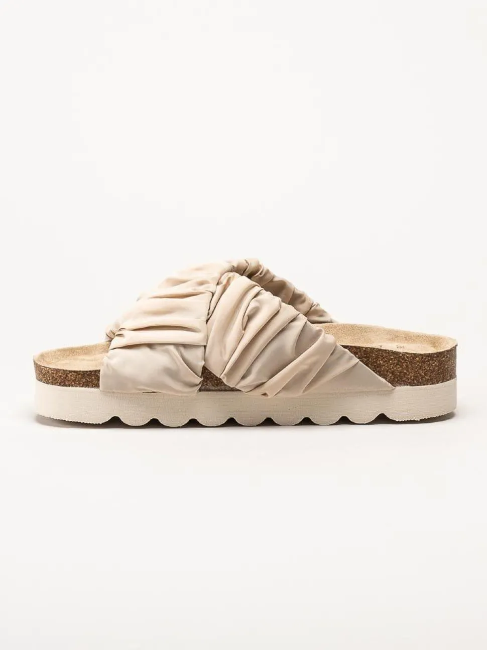 Duffy - Beige slip in sandaler i textil
