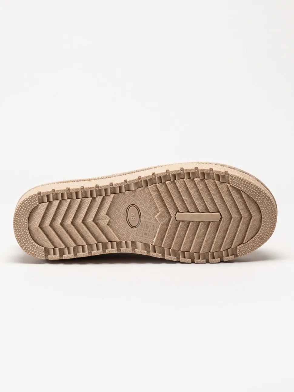 Duffy - Beige varmfodrade tofflor i mocka