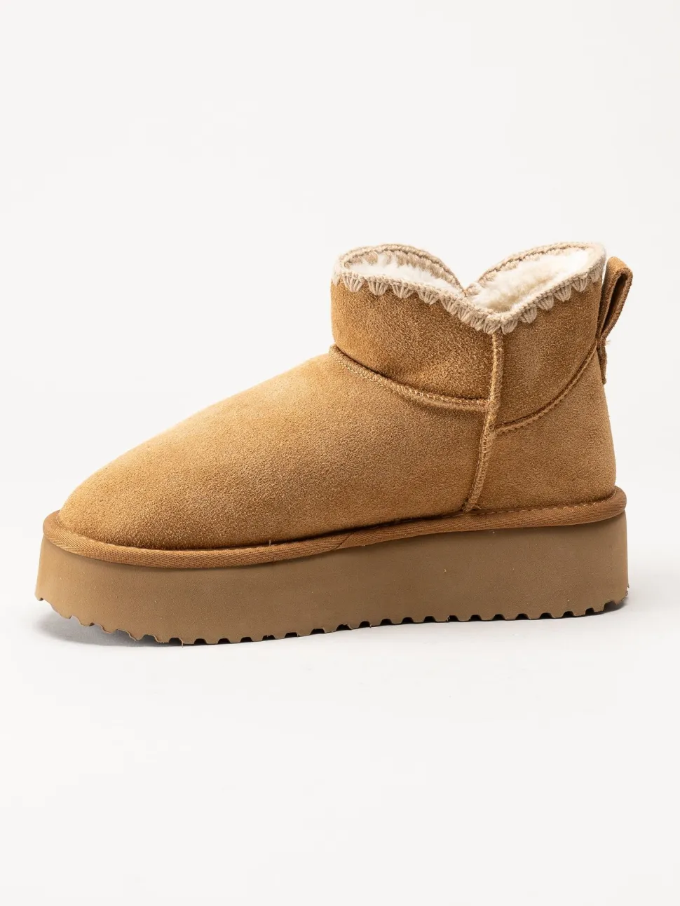 Duffy - Bruna varmfodrade platåboots i mocka