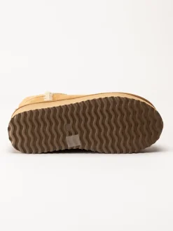 Duffy - Bruna varmfodrade platåboots i mocka