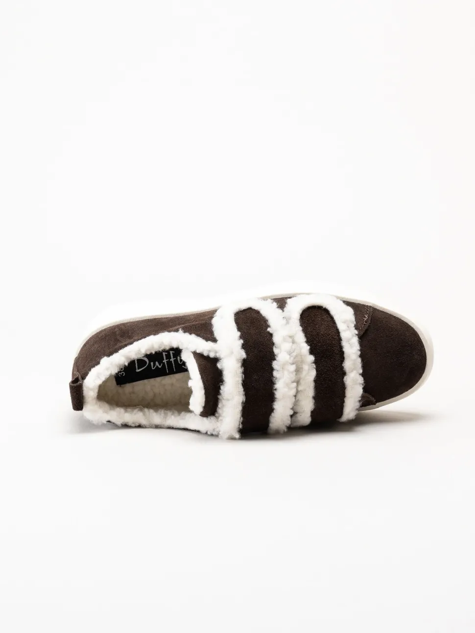 Duffy - Leuca Uno - Mörkbruna sneakers i mocka