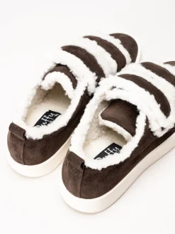 Duffy - Leuca Uno - Mörkbruna sneakers i mocka