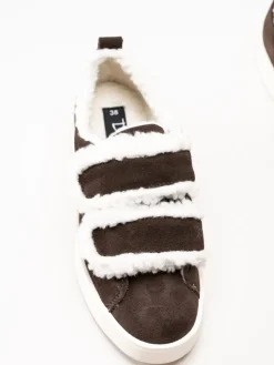 Duffy - Leuca Uno - Mörkbruna sneakers i mocka