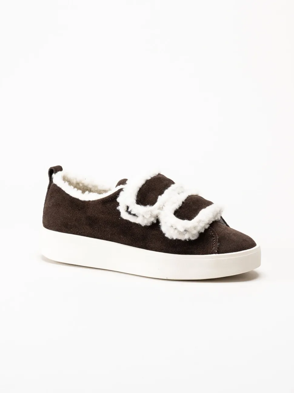 Duffy - Leuca Uno - Mörkbruna sneakers i mocka