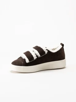 Duffy - Leuca Uno - Mörkbruna sneakers i mocka