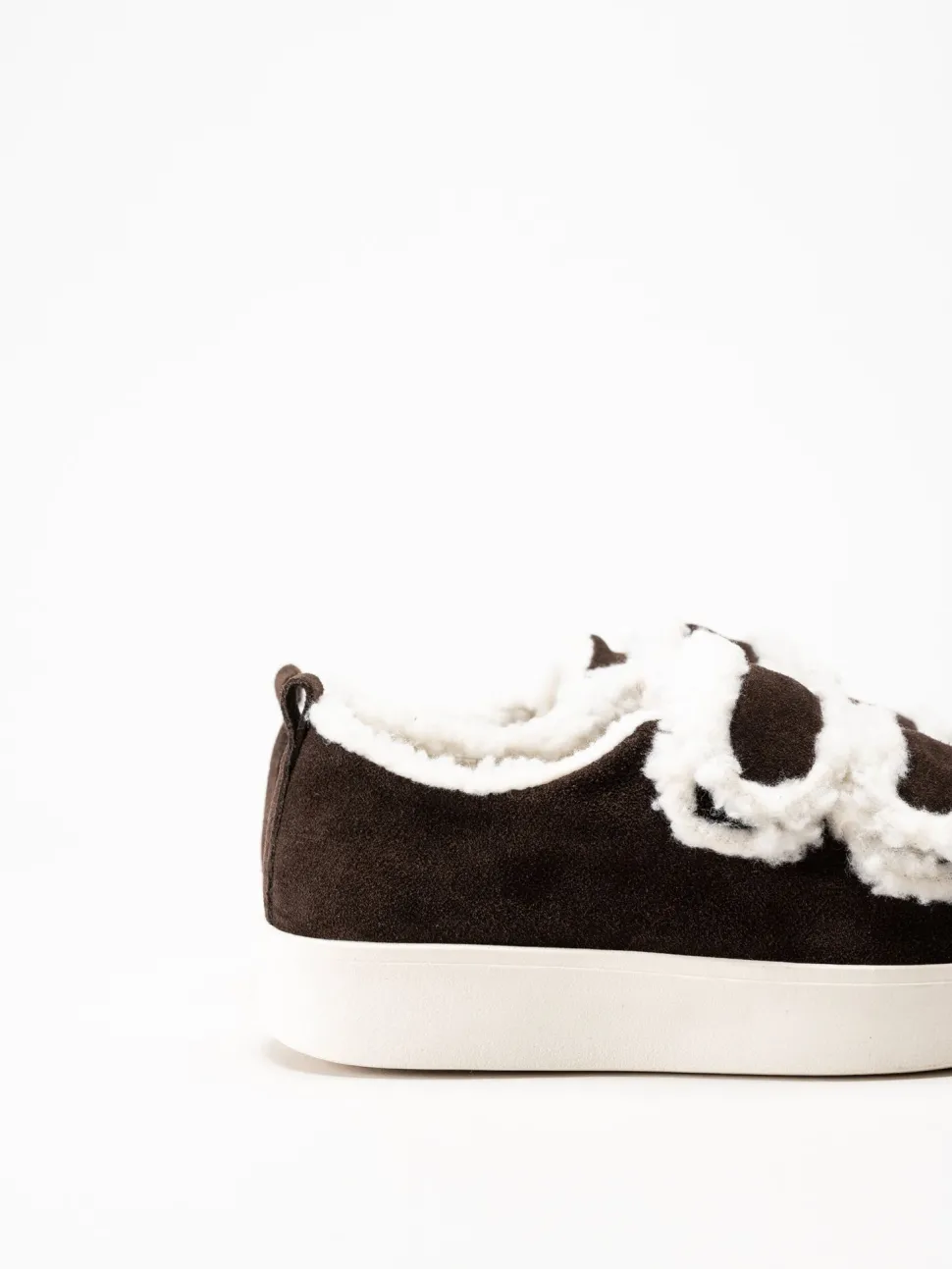 Duffy - Leuca Uno - Mörkbruna sneakers i mocka
