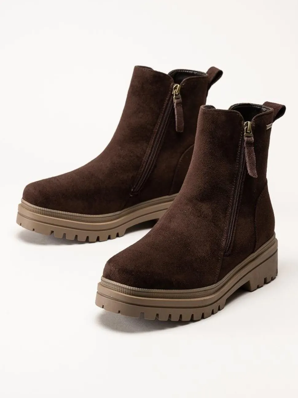 Duffy - Marcellina Tre - Mörkbruna fodrade boots