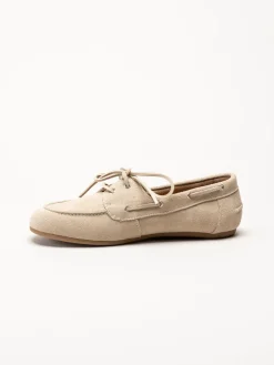 Duffy - Maucini Due - Beige loafers i mocka