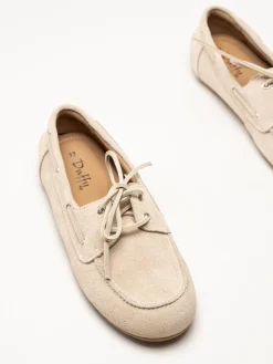 Duffy - Maucini Due - Beige loafers i mocka