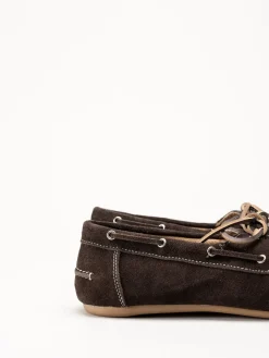 Duffy - Maucini Due - Mörkbruna loafers i mocka