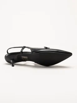 Duffy - Pomezia - Svarta slingback pumps med taxklack