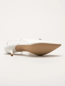 Duffy - Pomezia - Vita slingback pumps med taxklack