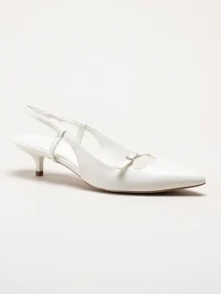 Duffy - Pomezia - Vita slingback pumps med taxklack