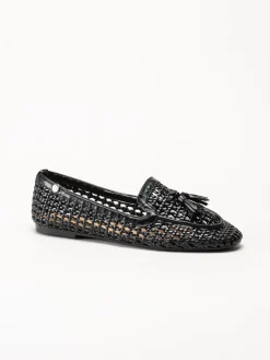 Duffy - Svarta flätade loafers