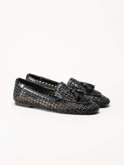Duffy - Svarta flätade loafers