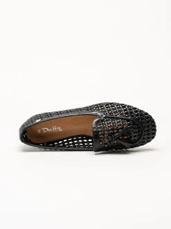 Duffy - Svarta flätade loafers