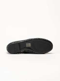 Duffy - Svarta flätade loafers