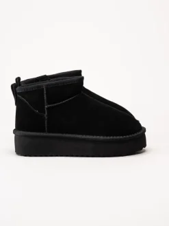 Duffy - Svarta fodrade boots i mocka