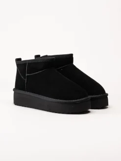 Duffy - Svarta fodrade boots i mocka