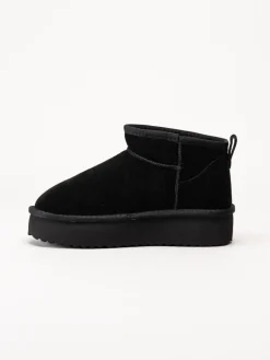Duffy - Svarta fodrade boots i mocka