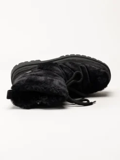 Duffy - Svarta kängor i fuskpäls