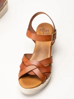 Effortless - Vaquetilla - Bruna sandaletter