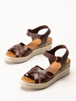 Effortless - Vaquetilla - Mörkbruna sandaletter