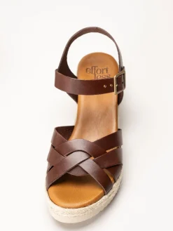 Effortless - Vaquetilla - Mörkbruna sandaletter