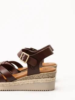 Effortless - Vaquetilla - Mörkbruna sandaletter