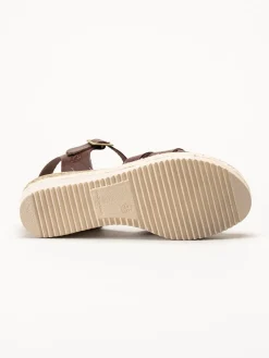 Effortless - Vaquetilla - Mörkbruna sandaletter