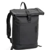 Escape - Rolltop Dull Rubber - Svart ryggsäck i vattenavstötande PU