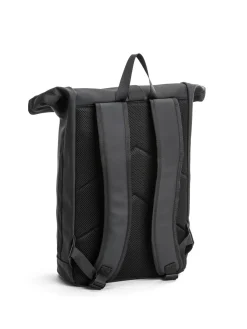 Escape - Rolltop Dull Rubber - Svart ryggsäck i vattenavstötande PU