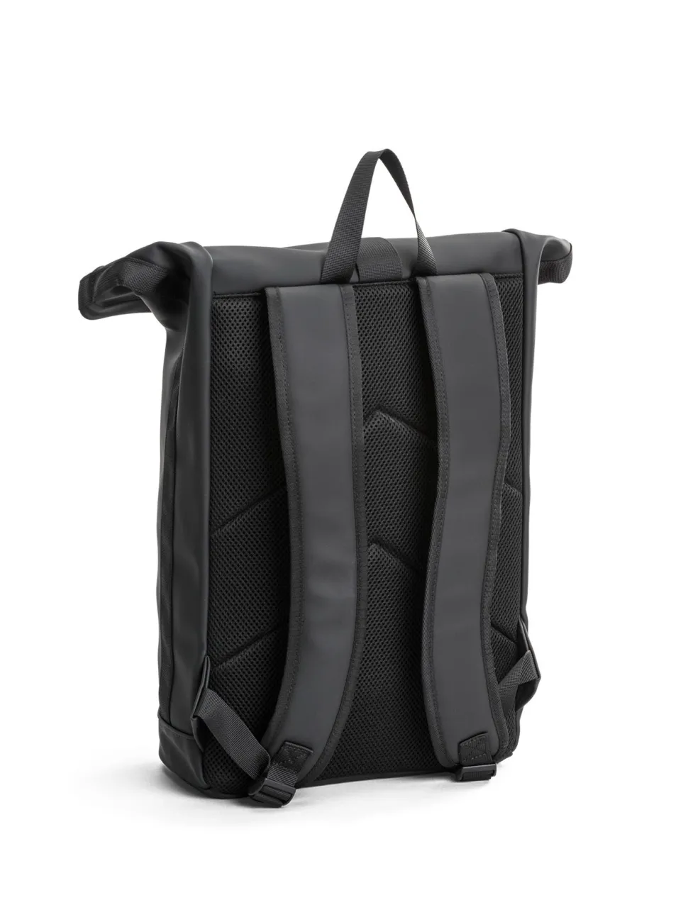 Escape - Rolltop Dull Rubber - Svart ryggsäck i vattenavstötande PU