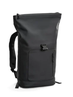 Escape - Rolltop Dull Rubber - Svart ryggsäck i vattenavstötande PU