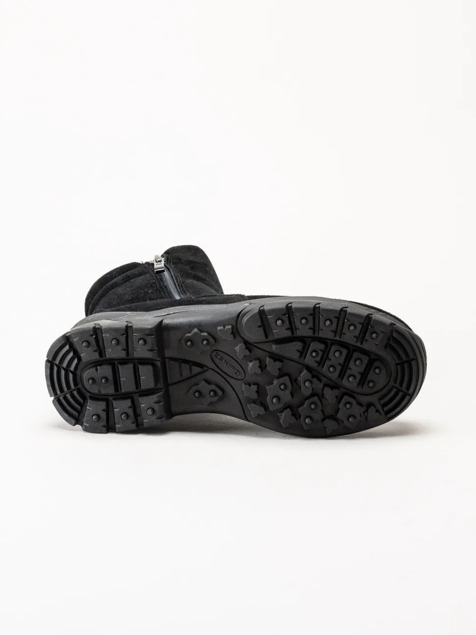 Eskimo - Kenton Studs - Svarta fodrade boots med dobbar i mocka