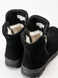 Eskimo - Kenton Studs - Svarta fodrade boots med dobbar i mocka