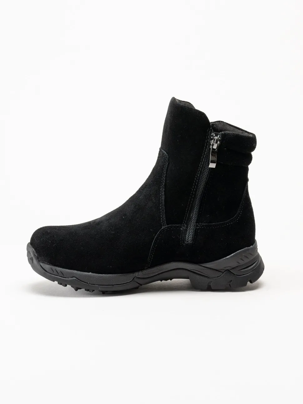 Eskimo - Kenton Studs - Svarta fodrade boots med dobbar i mocka