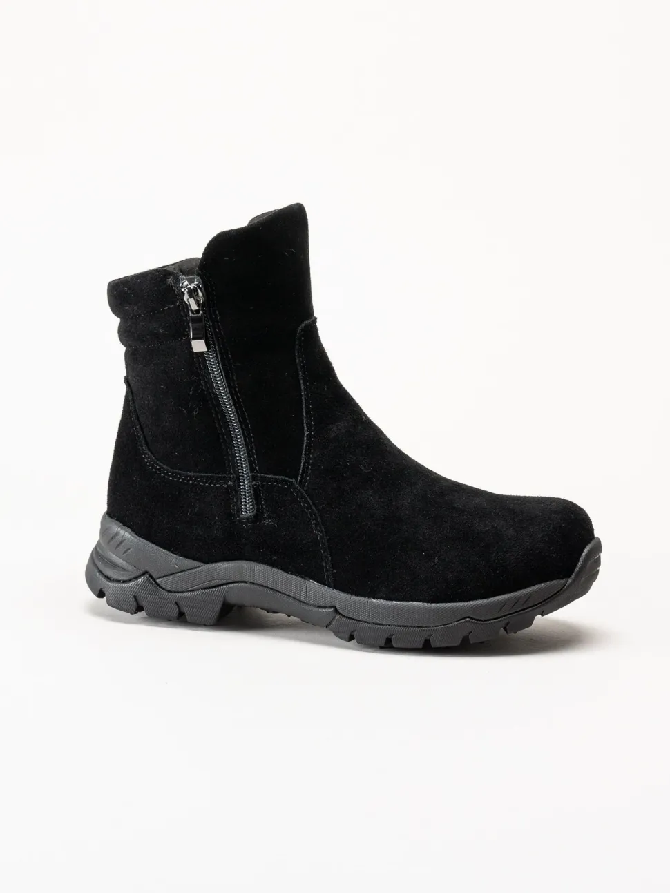 Eskimo - Kenton Studs - Svarta fodrade boots med dobbar i mocka