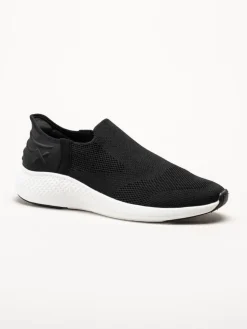 Exani - Ease M - Svarta slip on skor i textil